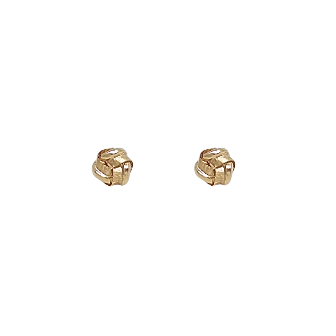 9ct Yellow Gold Knot Earrings