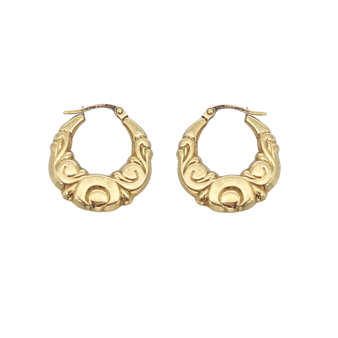 9ct Yellow Gold Creole Earrings