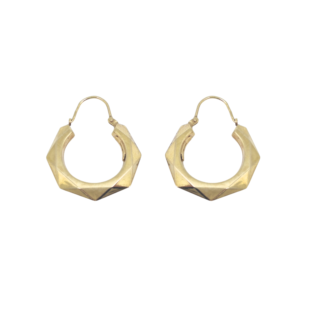9ct Yellow Gold Creole Earrings