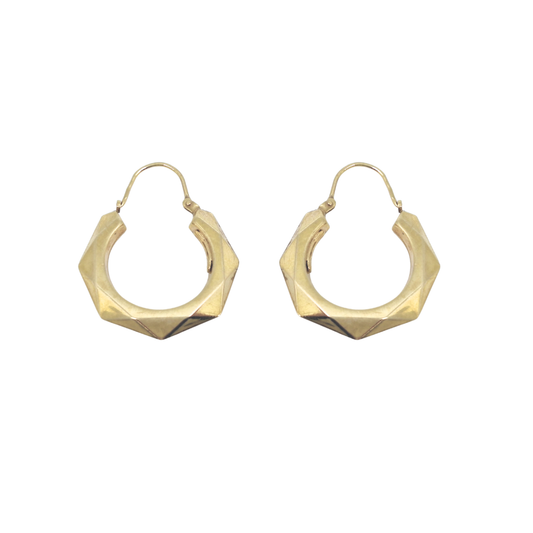9ct Yellow Gold Creole Earrings