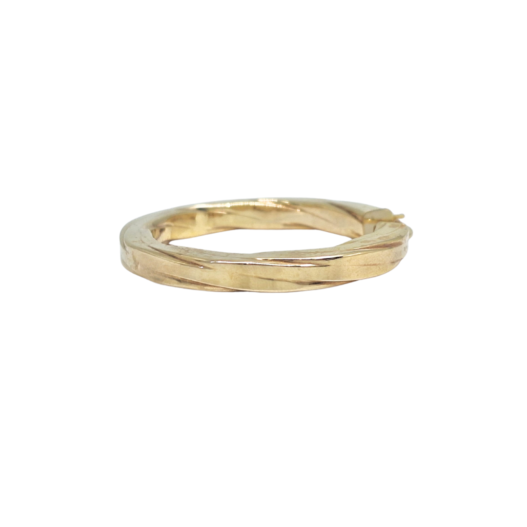 9ct Yellow Gold Patterned Hoops