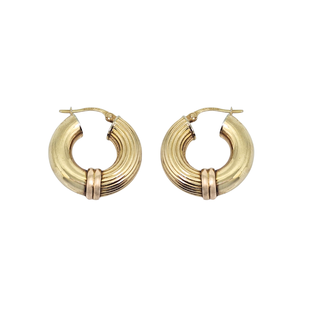 9ct Yellow Gold Tube Hoops
