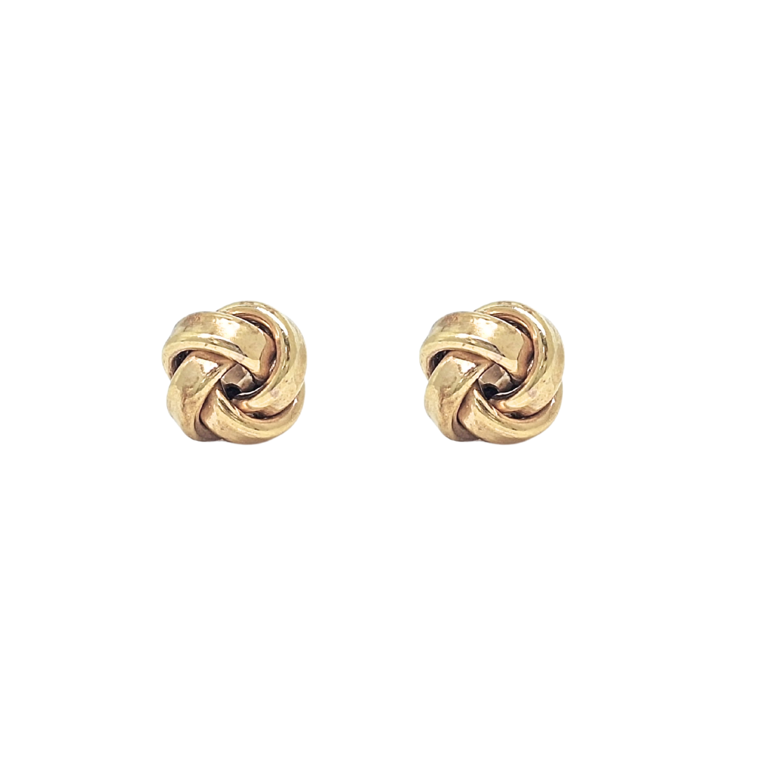9ct Yellow Gold Knot Earrings
