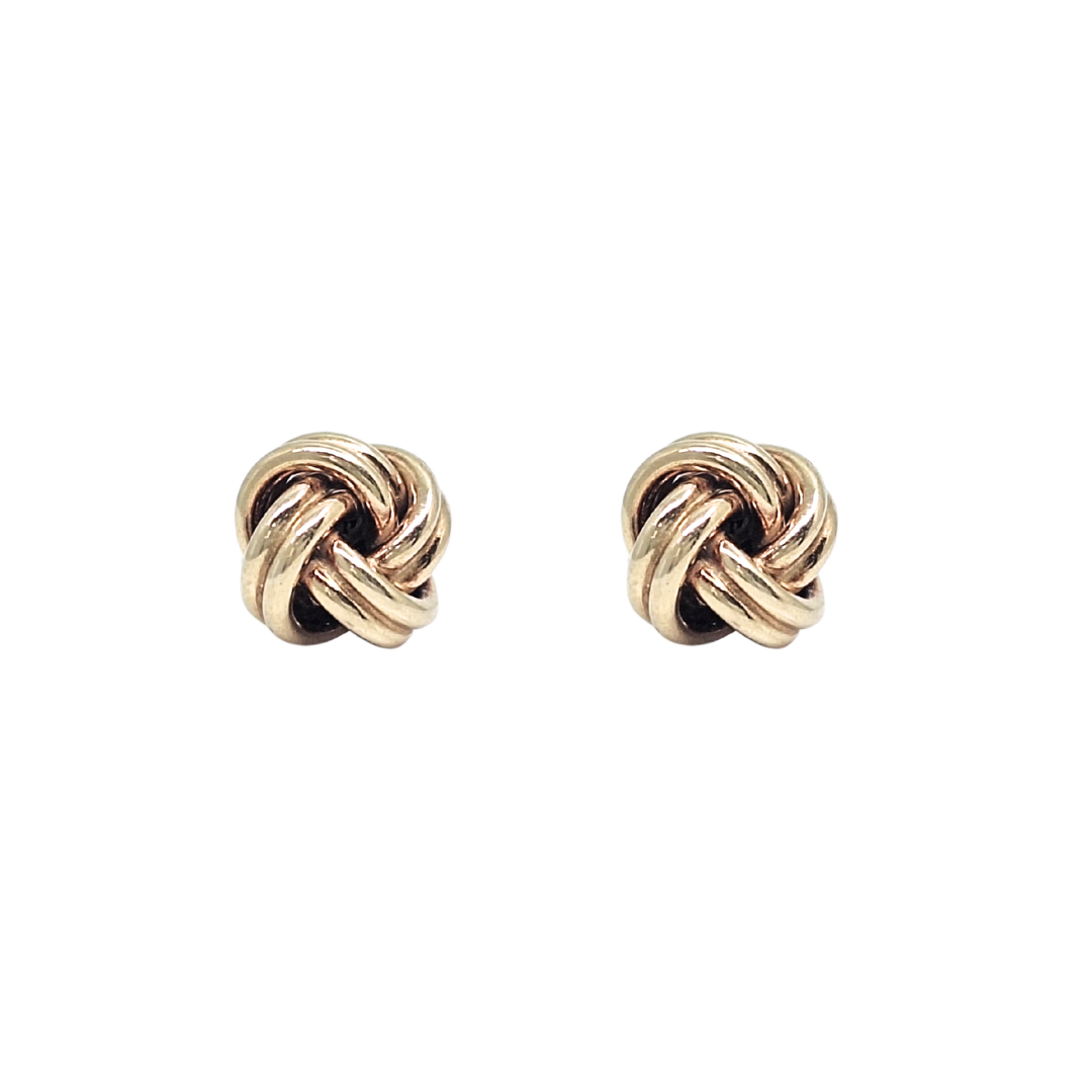 9ct Yellow Gold Knot Earrings