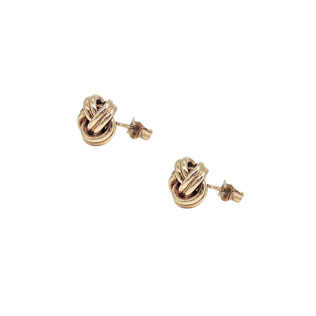 9ct Yellow Gold Knot Earrings