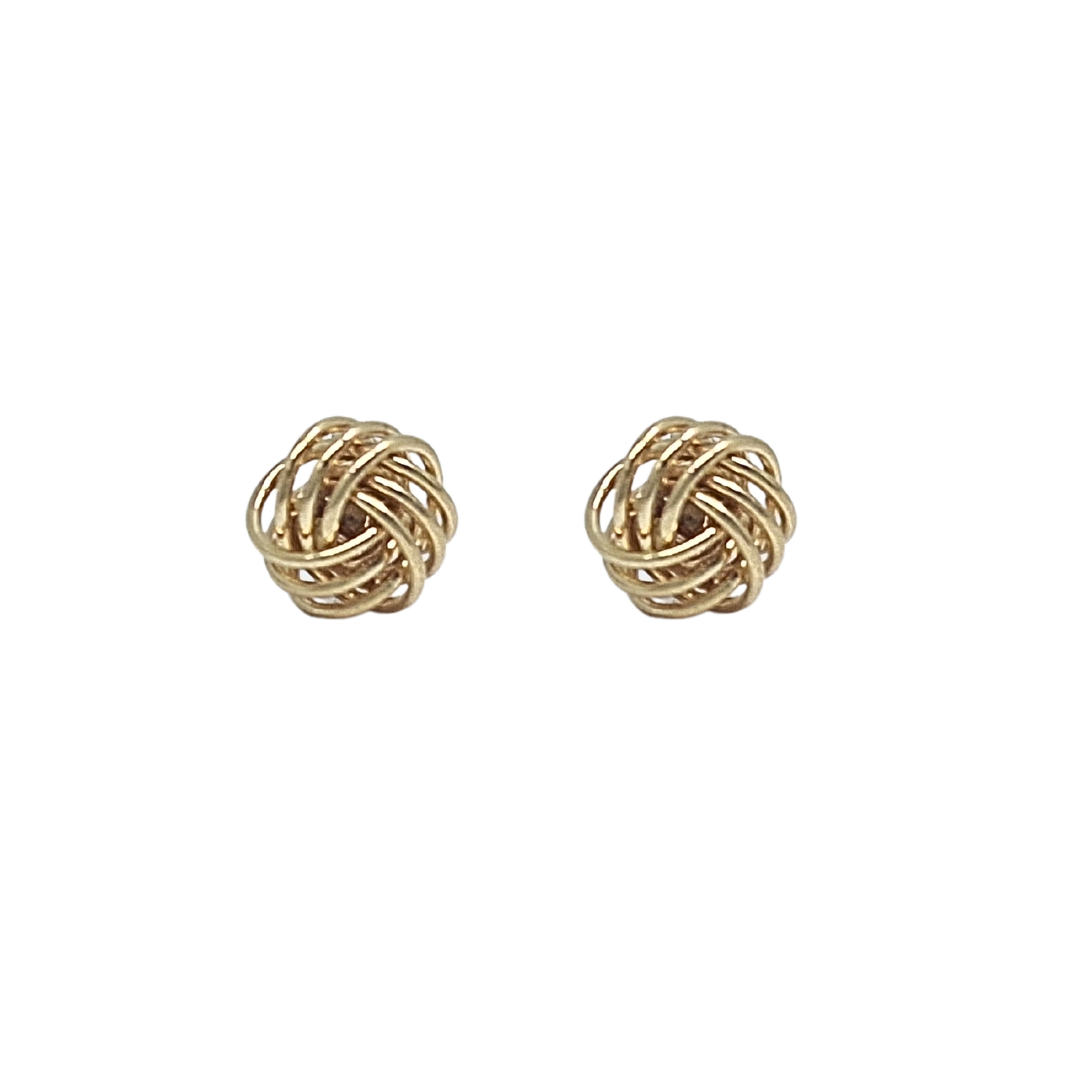9ct Yellow Gold Knot Earrings