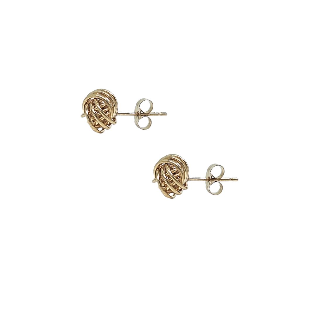 9ct Yellow Gold Knot Earrings