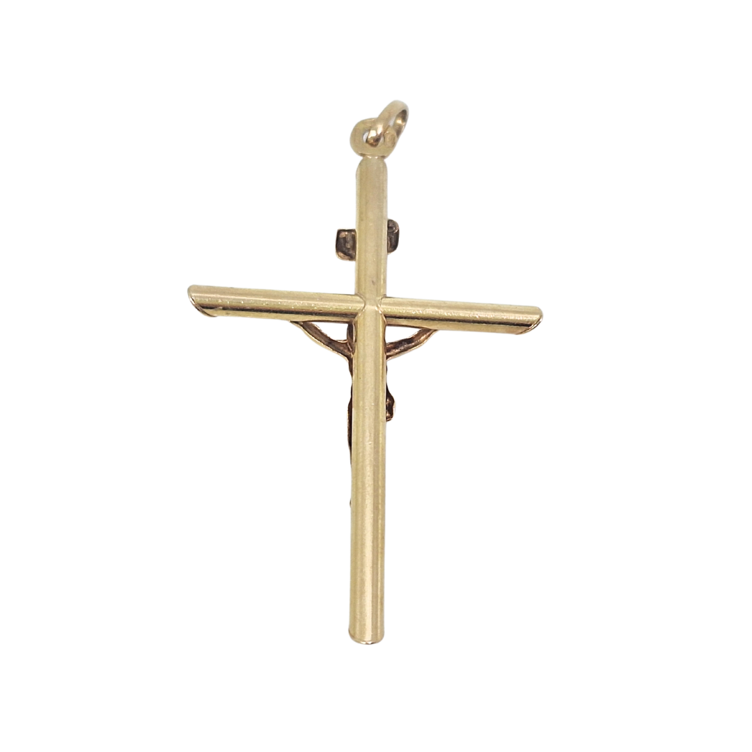 9ct Yellow Gold Crucifix Pendant
