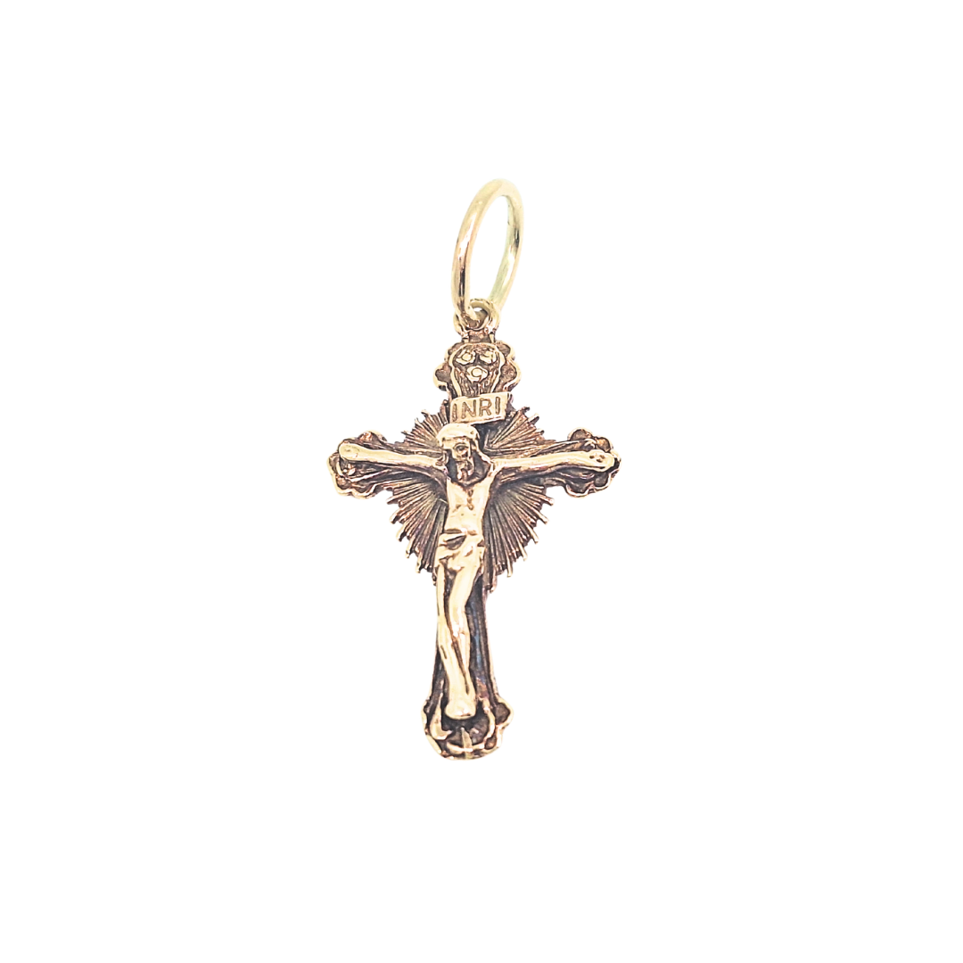 9ct Yellow Gold Crucifix Pendant