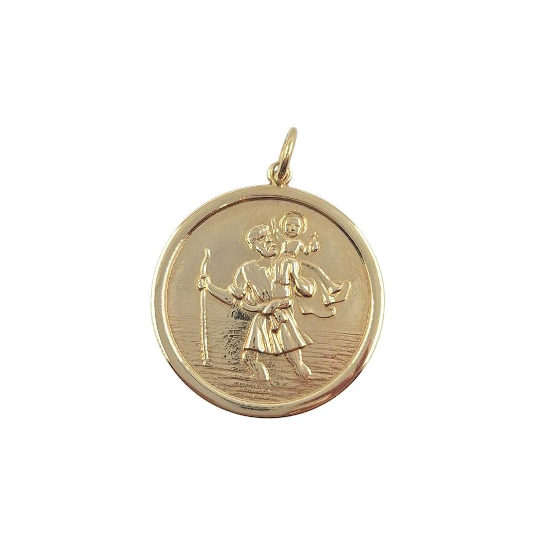 9ct Yellow Gold St Christopher Pendant