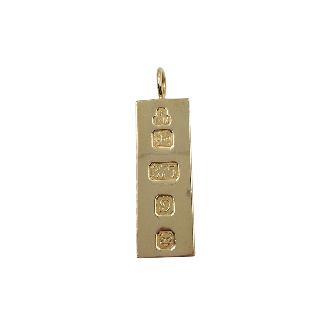 9ct Yellow Gold Ingot Pendant