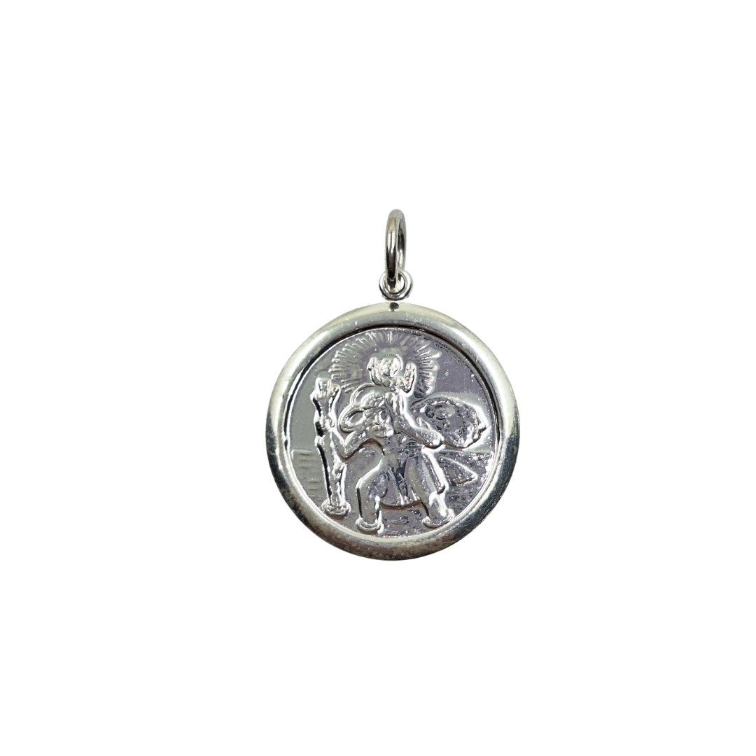 Silver Round St Christopher Pendant