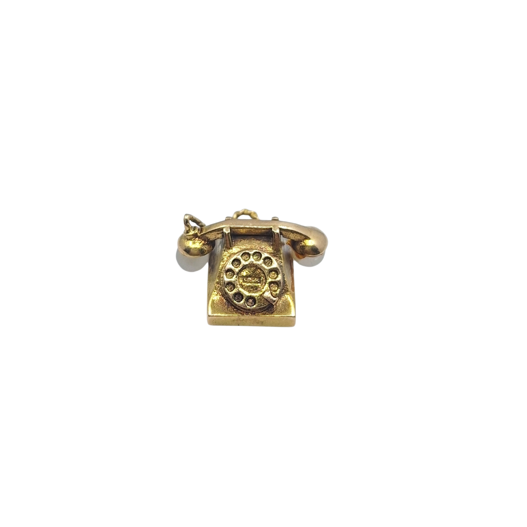 9ct Yellow Gold Telephone Charm