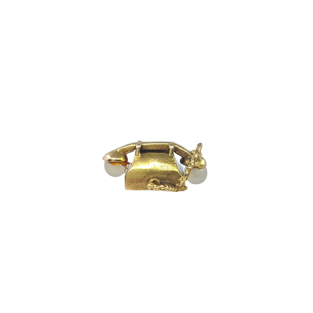 9ct Yellow Gold Telephone Charm