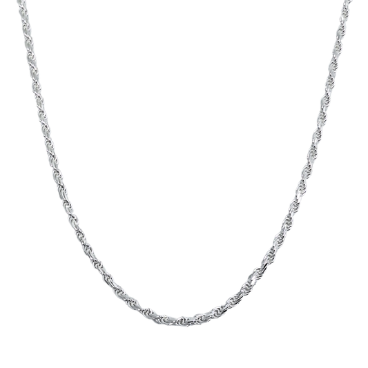 Sterling Silver Rope Chain 20"
