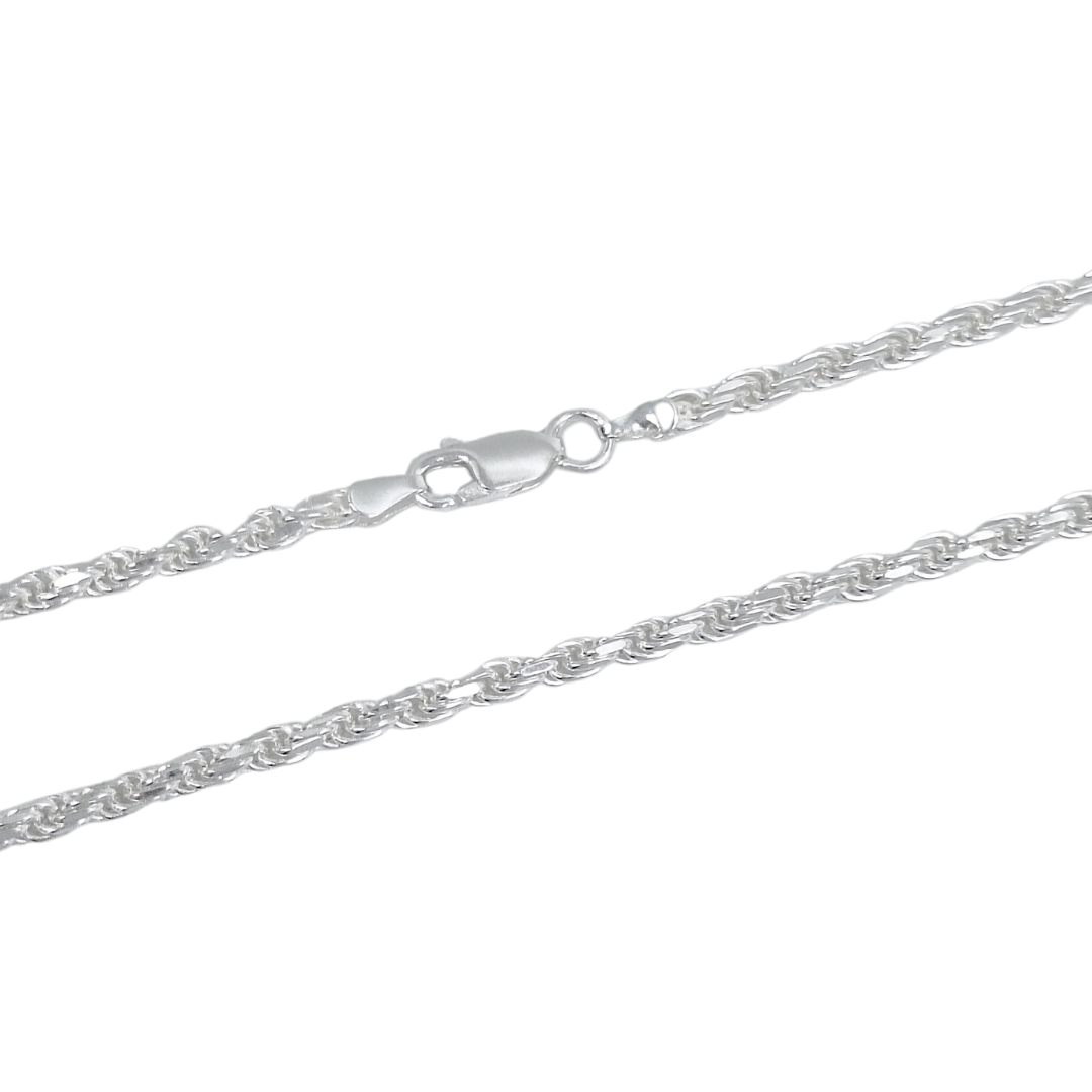 Sterling Silver Rope Chain 24"