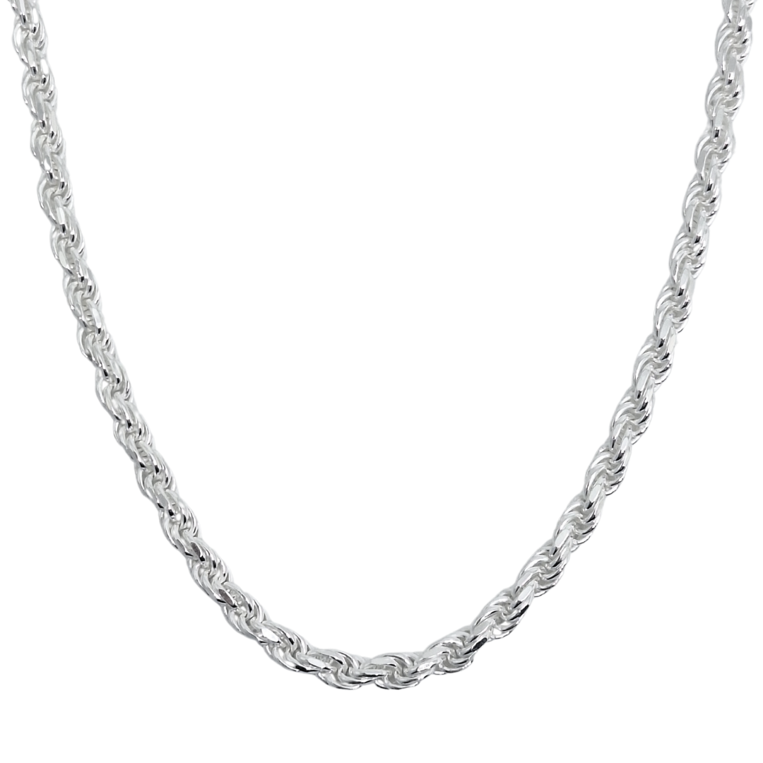 Sterling Silver Rope Chain 22"