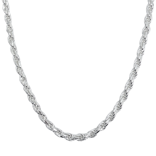 Sterling Silver Rope Chain 24"