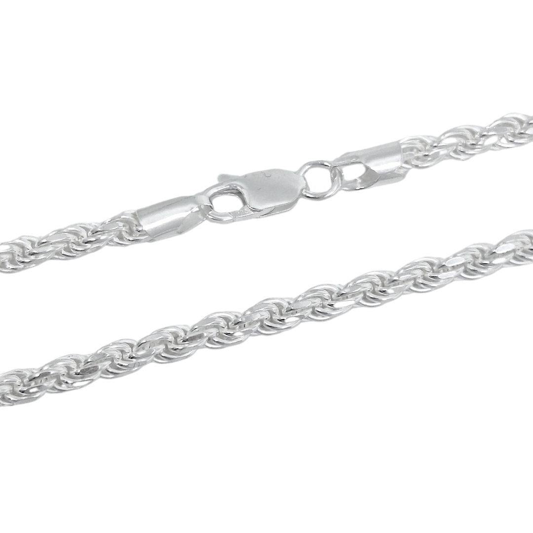 Sterling Silver Rope Chain 24"