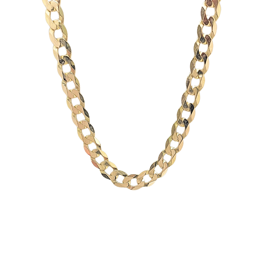 9ct Yellow Gold Curb Chain 20"