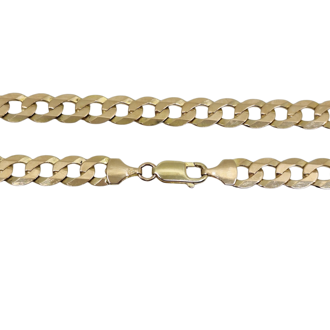 9ct Yellow Gold Curb Chain 20"