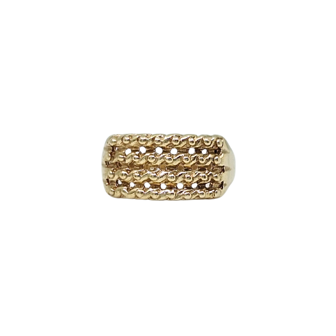 9ct Yellow Gold Keeper Style Ring