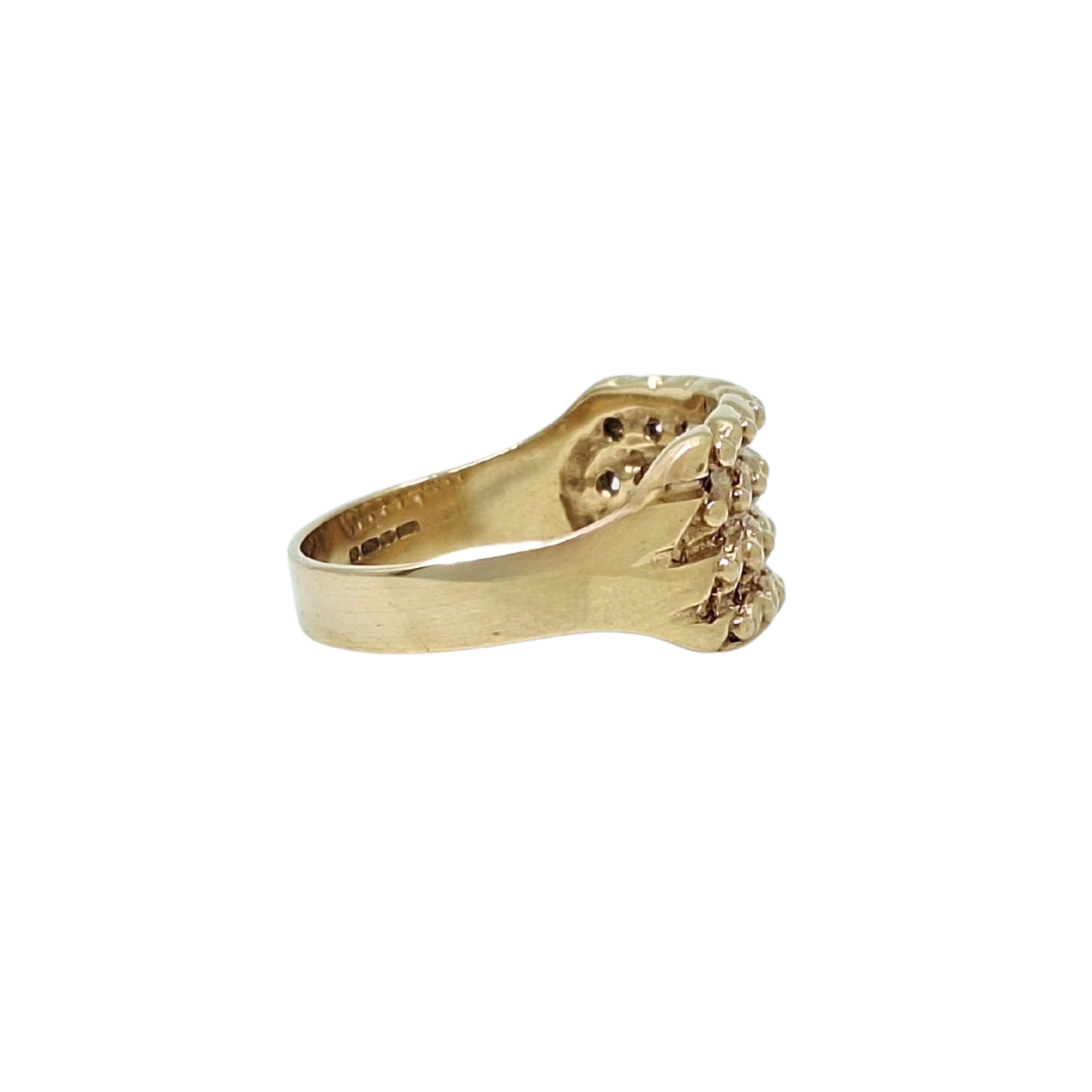 9ct Yellow Gold Keeper Style Ring