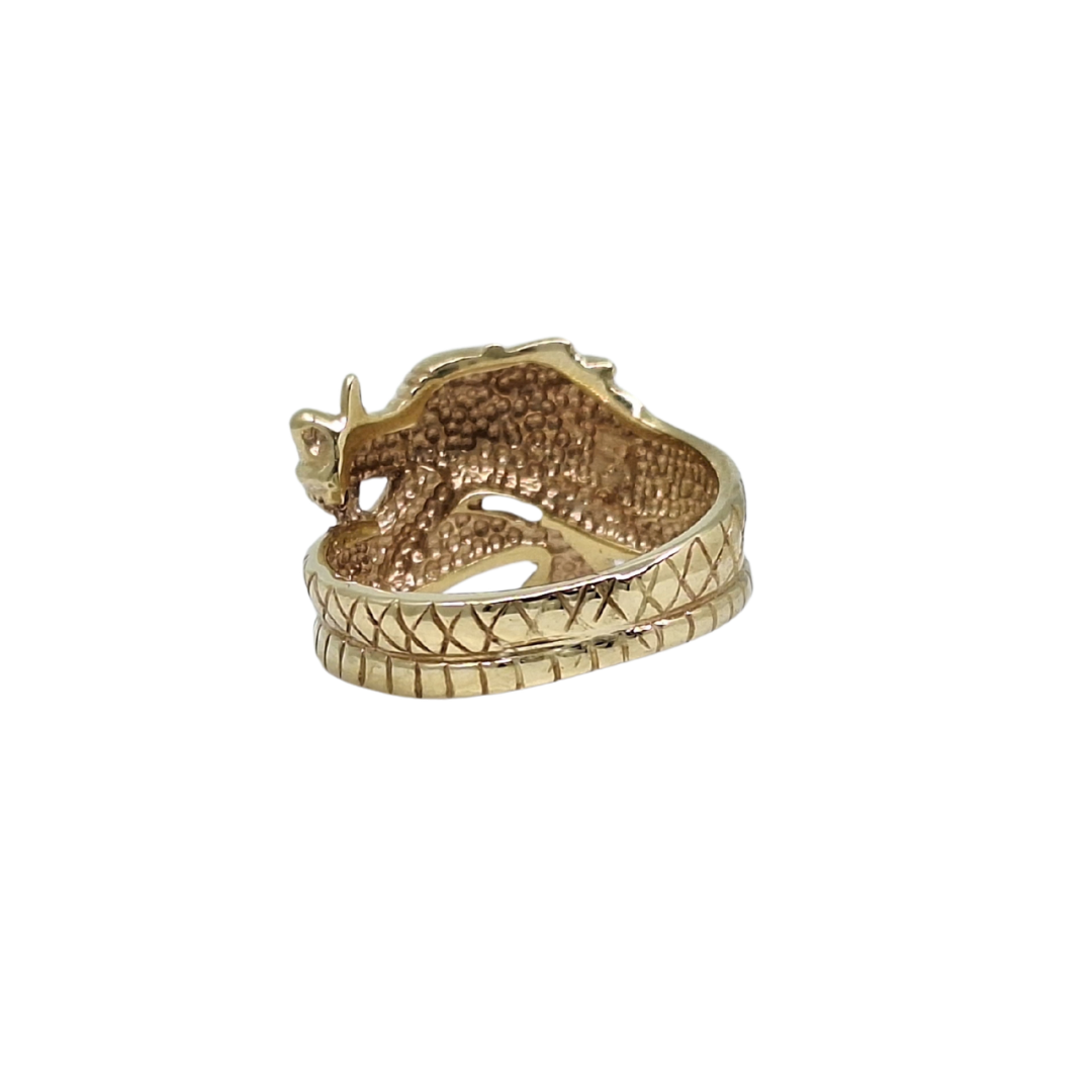9ct Yellow Gold Dragon Ring