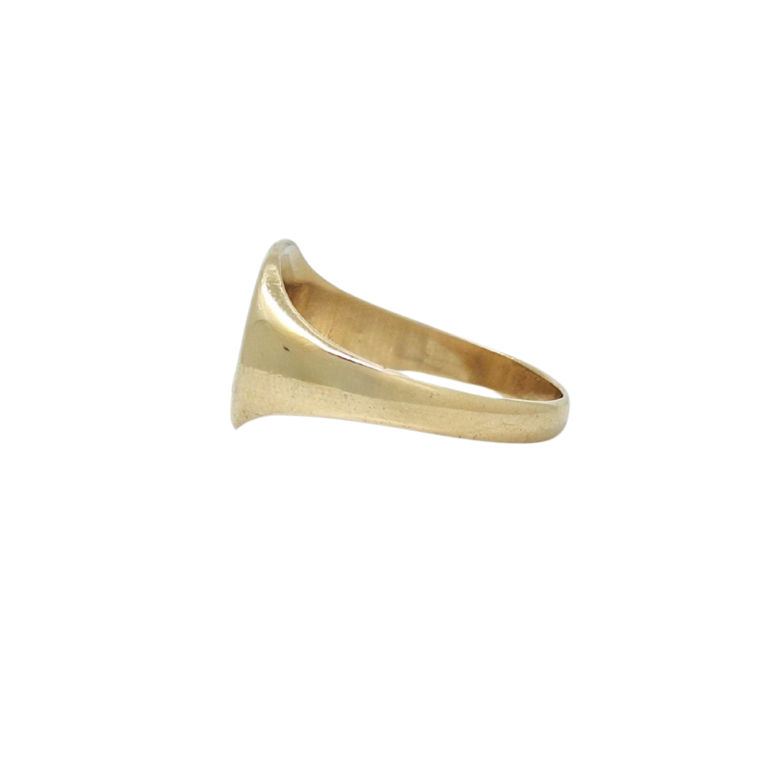 9ct Yellow Gold Diamond Set Signet Ring