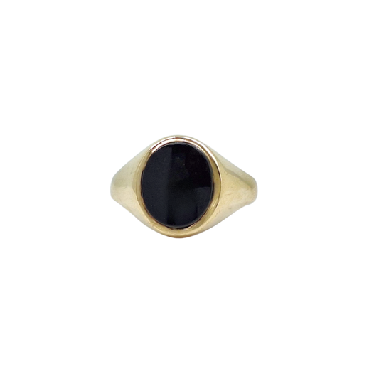 9ct Yellow Gold Onyx Signet Ring
