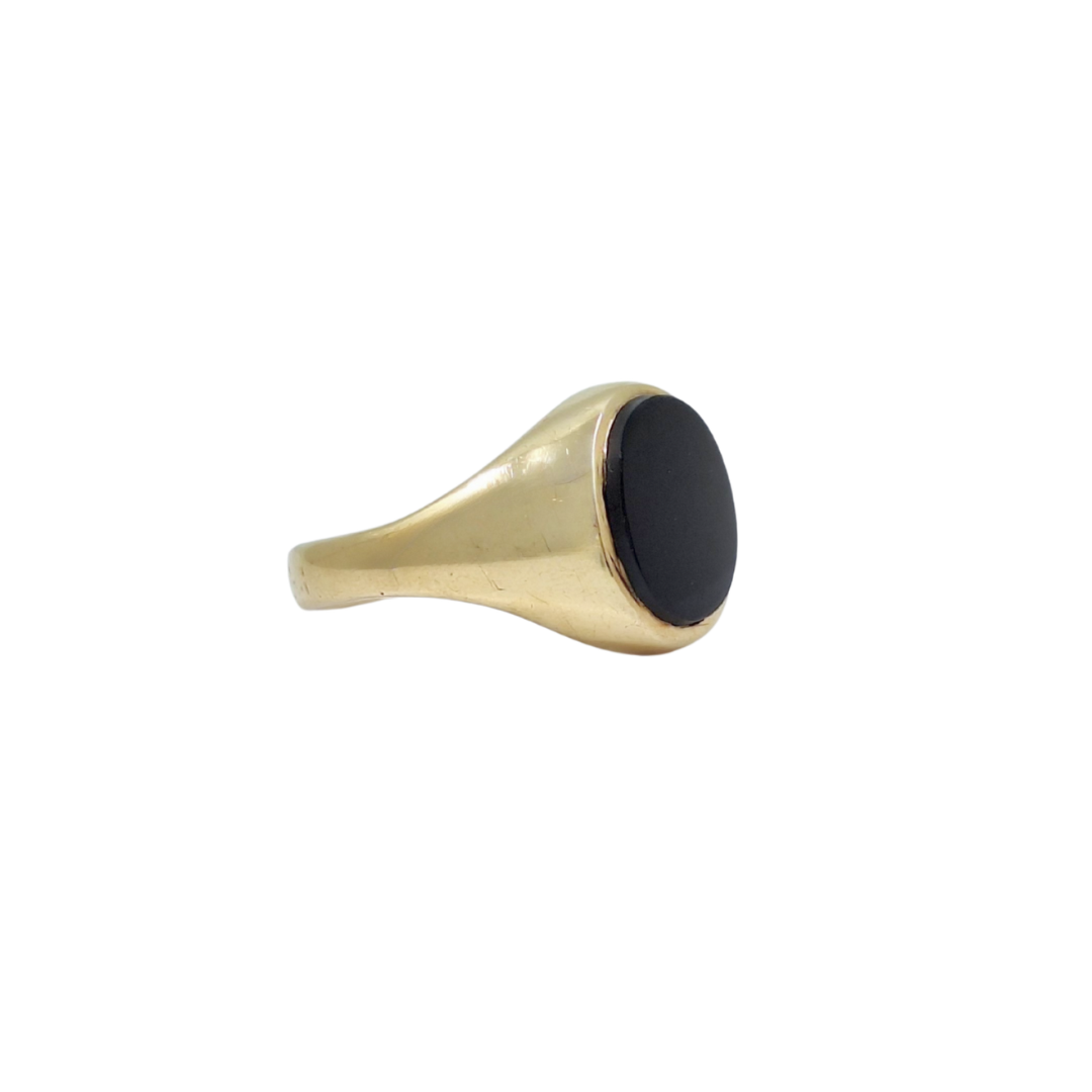 9ct Yellow Gold Onyx Signet Ring