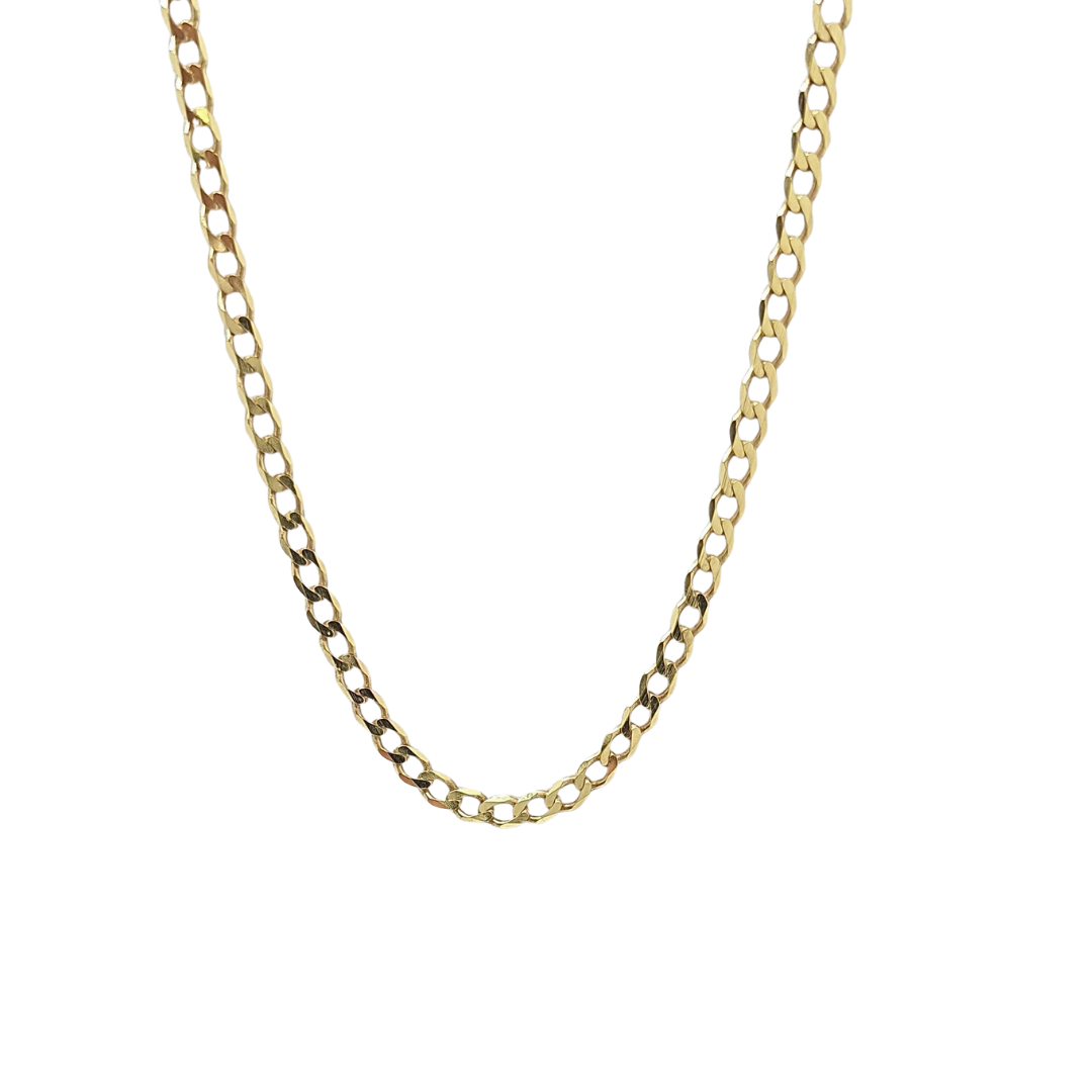 9ct Yellow Gold Curb Chain 20"