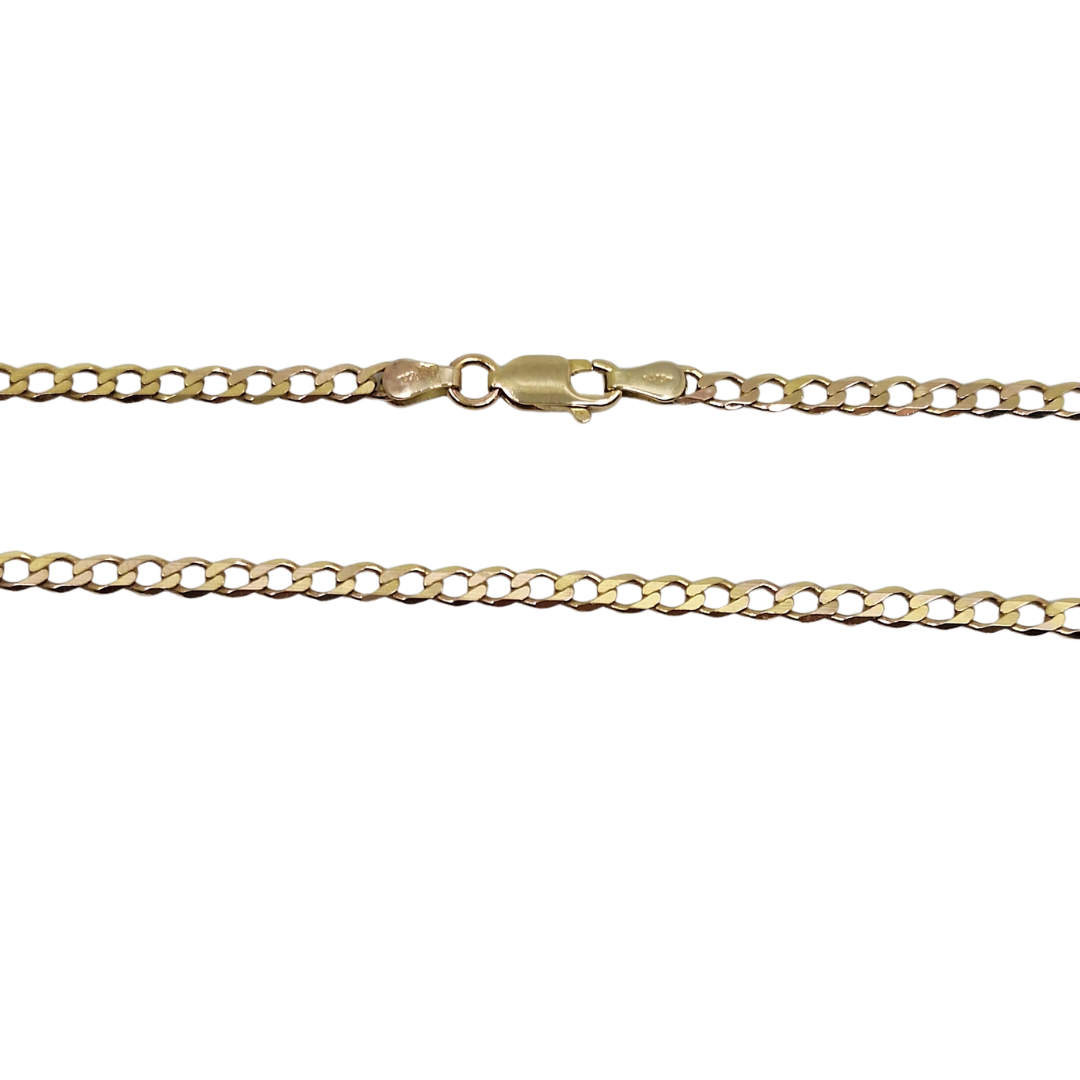 9ct Yellow Gold Curb Chain 20"