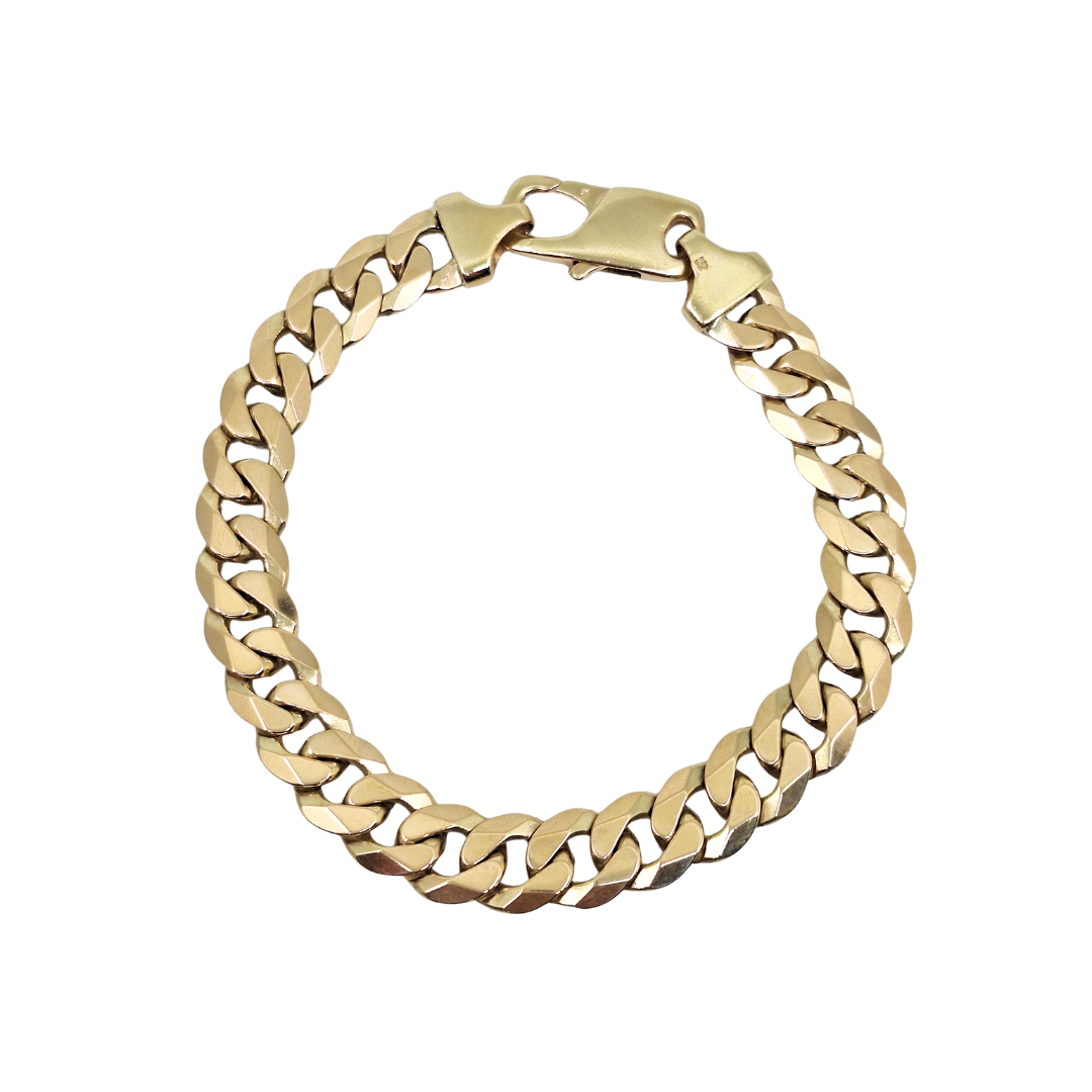 9ct Yellow Gold Curb Bracelet 9"