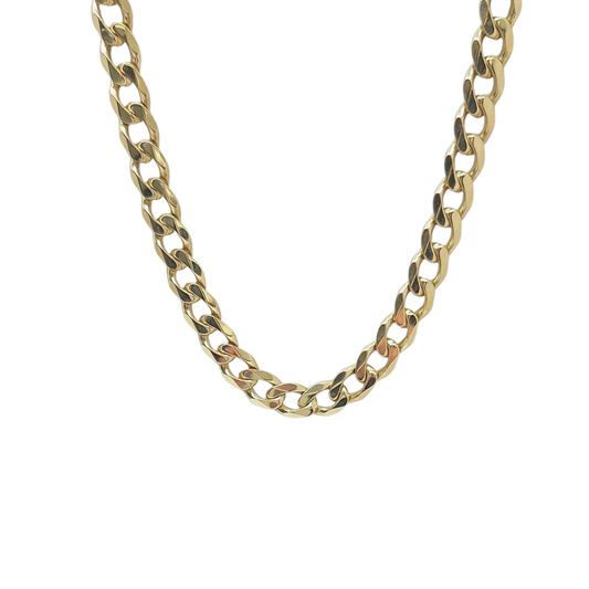 9ct Yellow Gold Curb Chain 22"