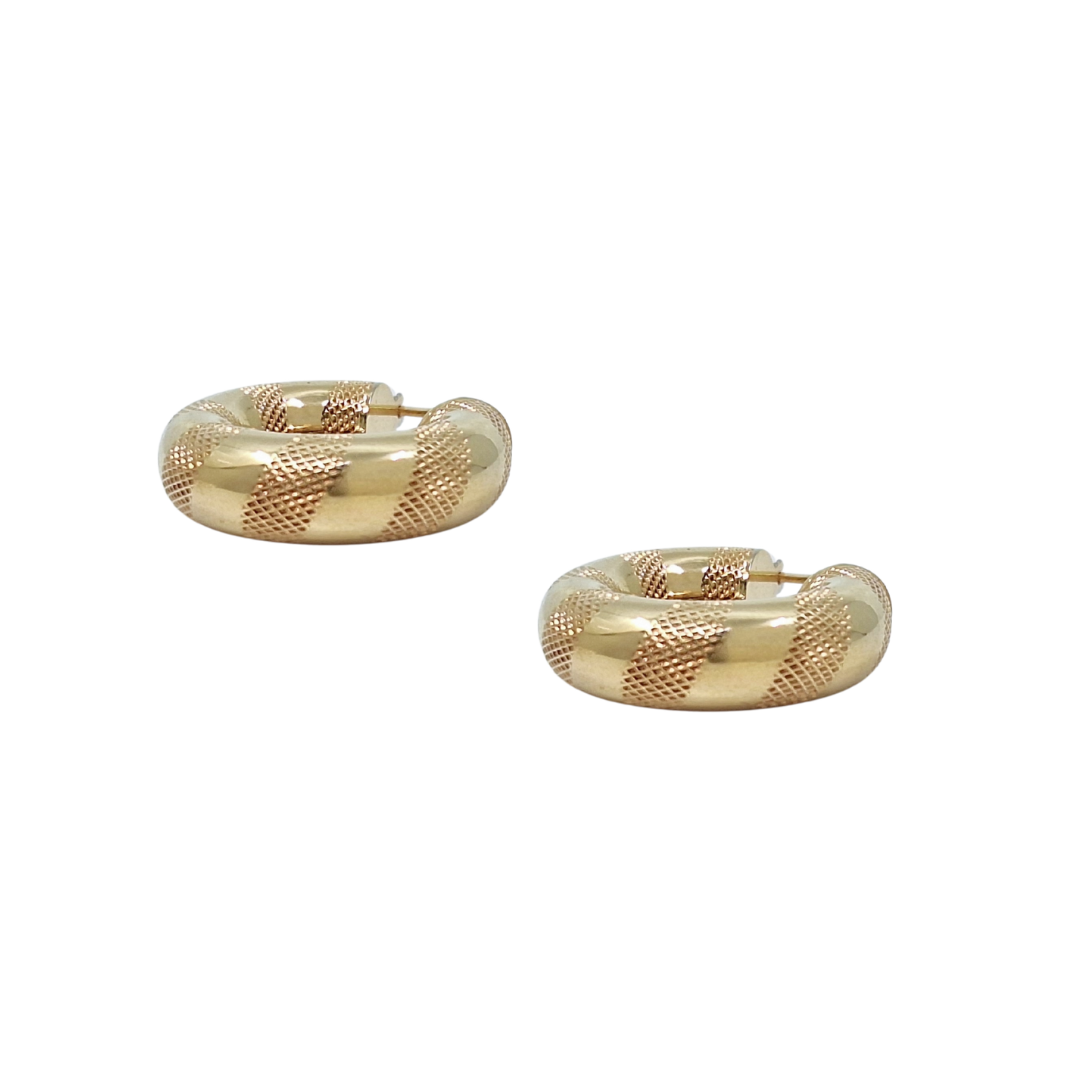 9ct Yellow Gold Tube Hoops
