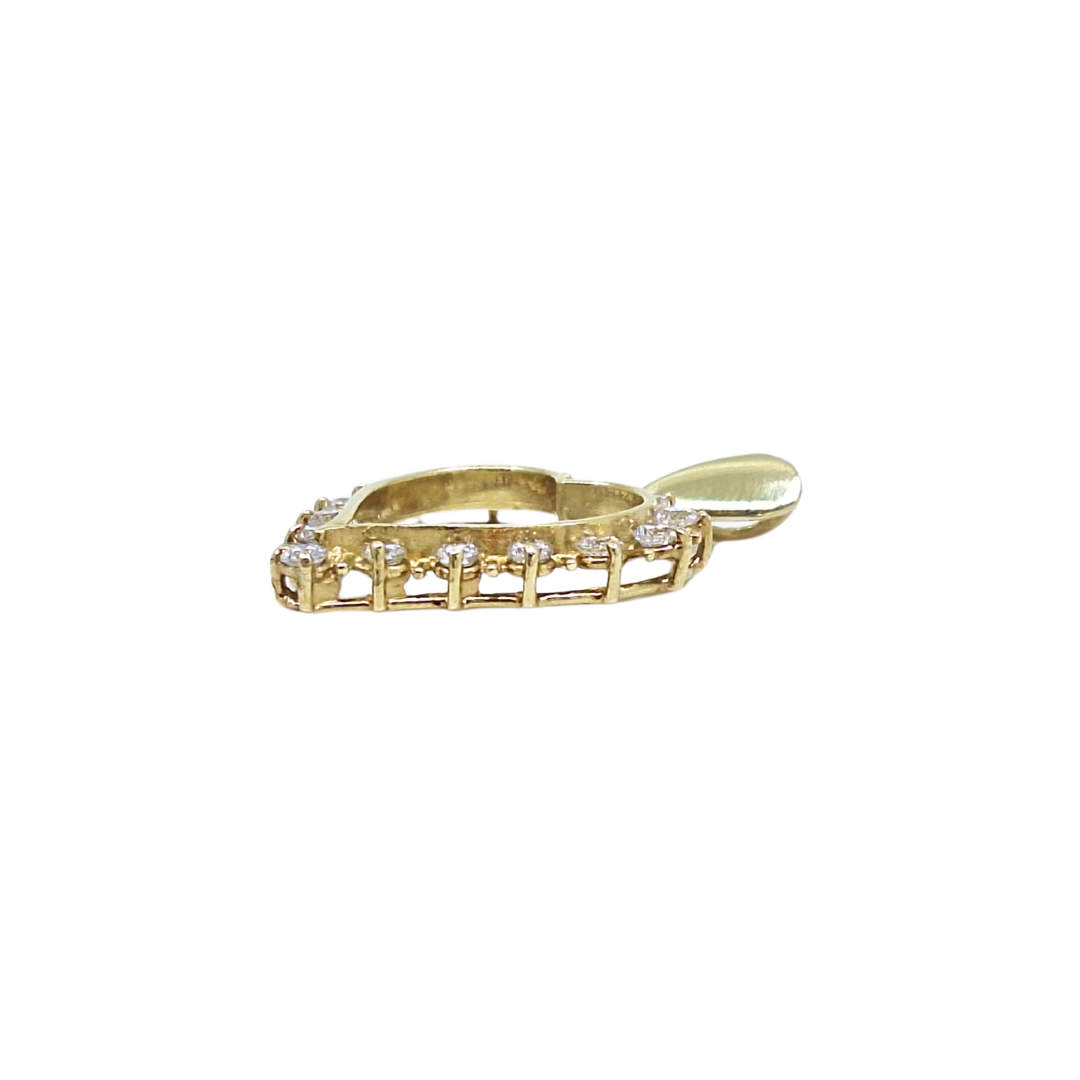 9ct Yellow Gold CZ Heart Pendant