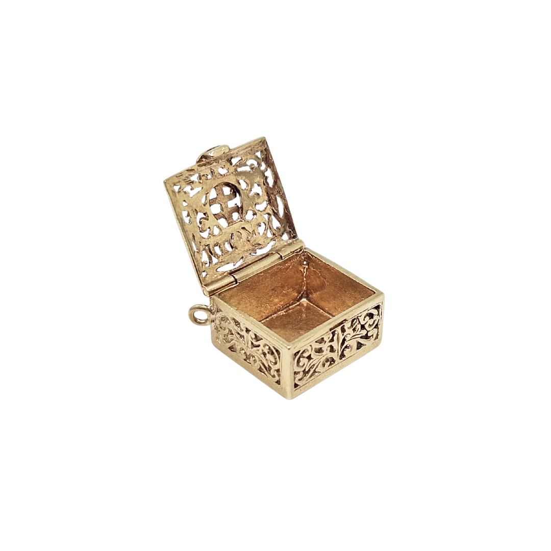 9ct Yellow Gold Trinket Box Charm