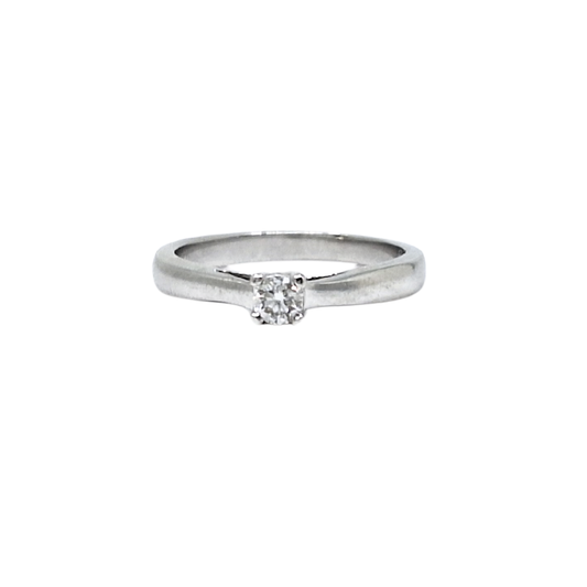 18ct White Gold Diamond Solitaire Ring