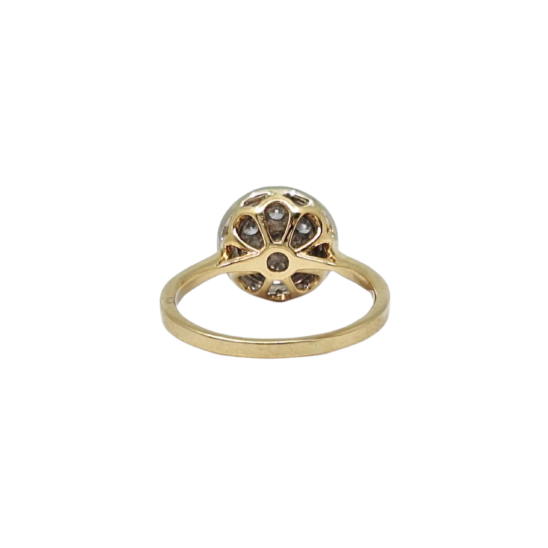 18ct Yellow Gold Diamond Cluster Ring