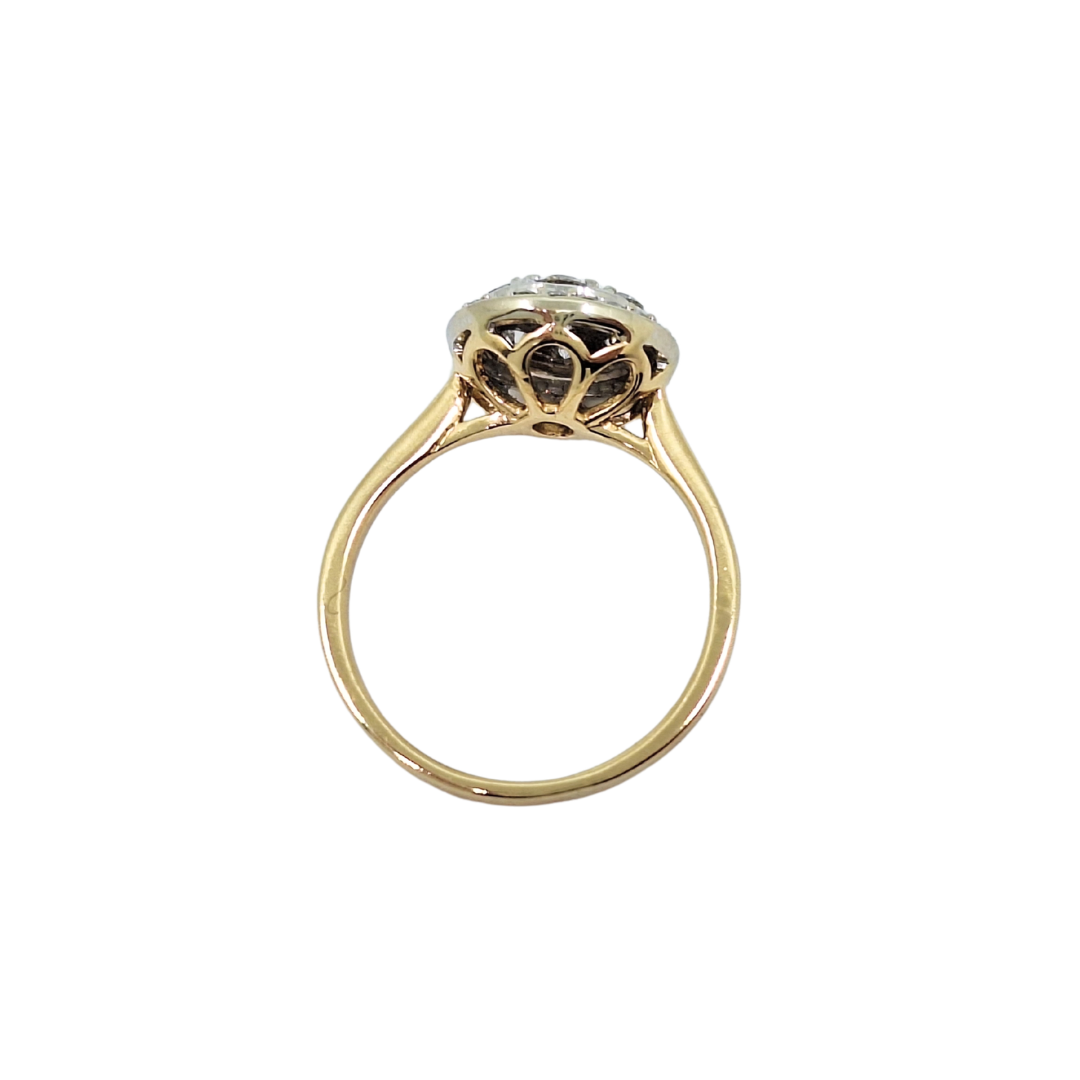 18ct Yellow Gold Diamond Cluster Ring