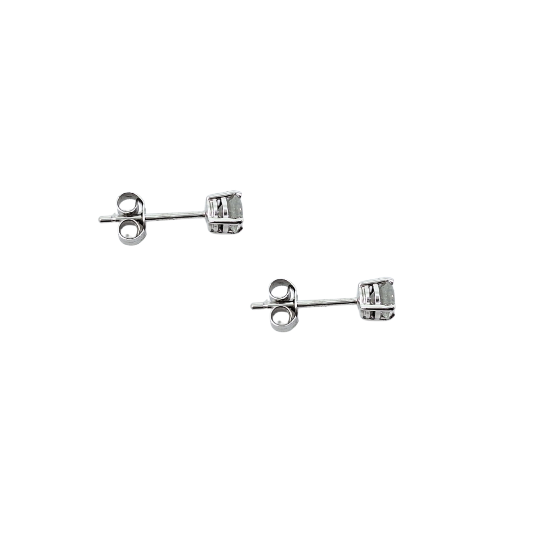 9ct White Gold Diamond Stud Earrings