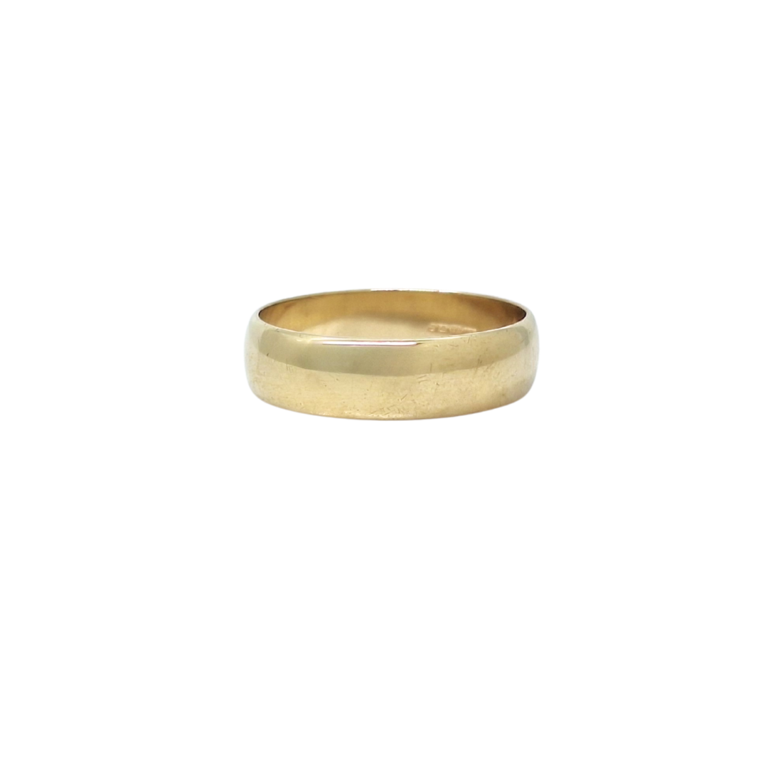9ct Yellow Gold Wedding Band 6mm