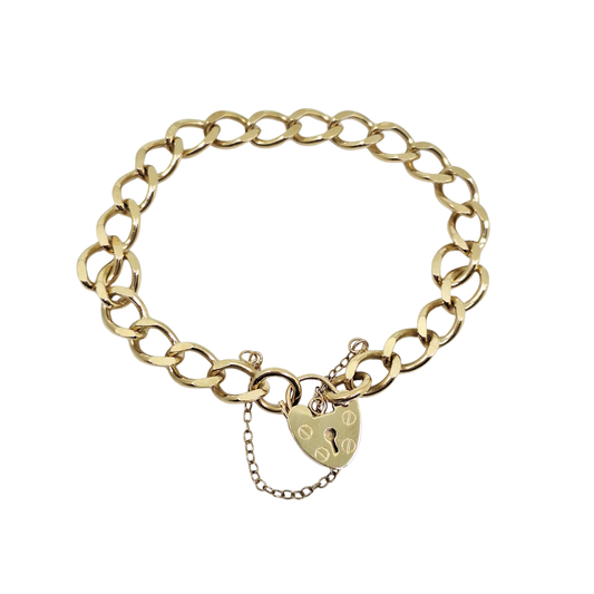 9ct Yellow Gold Charm Bracelet 7"