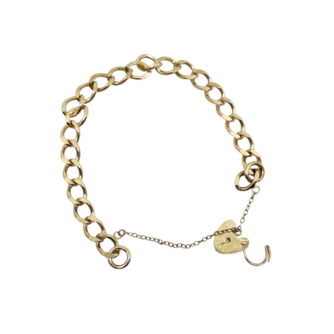 9ct Yellow Gold Charm Bracelet 7"