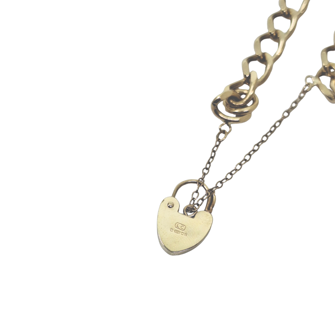 9ct Yellow Gold Charm Bracelet 7"