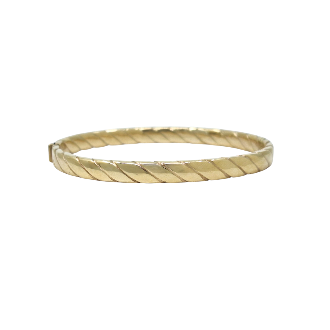 9ct Yellow Gold Hinged Bangle