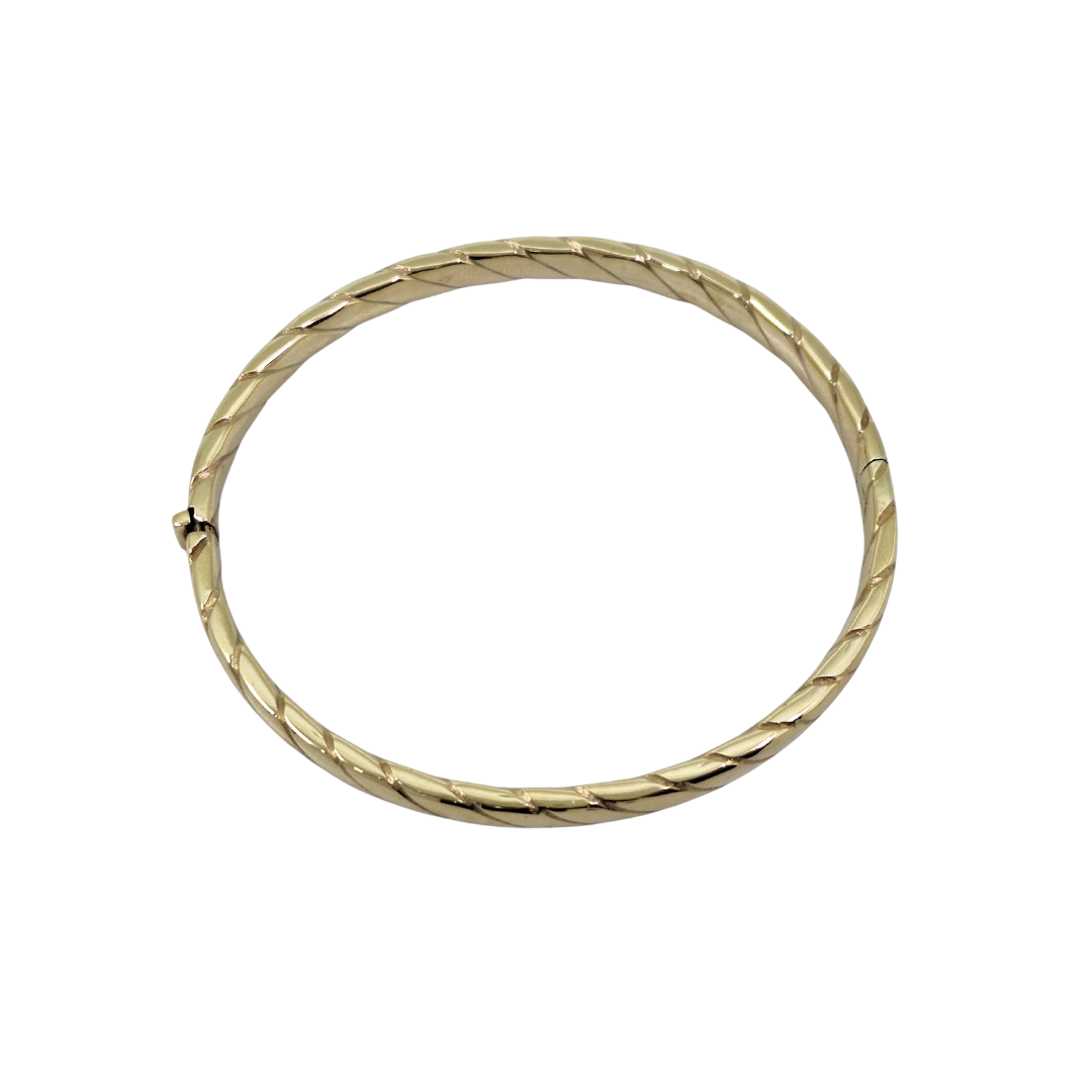 9ct Yellow Gold Hinged Bangle