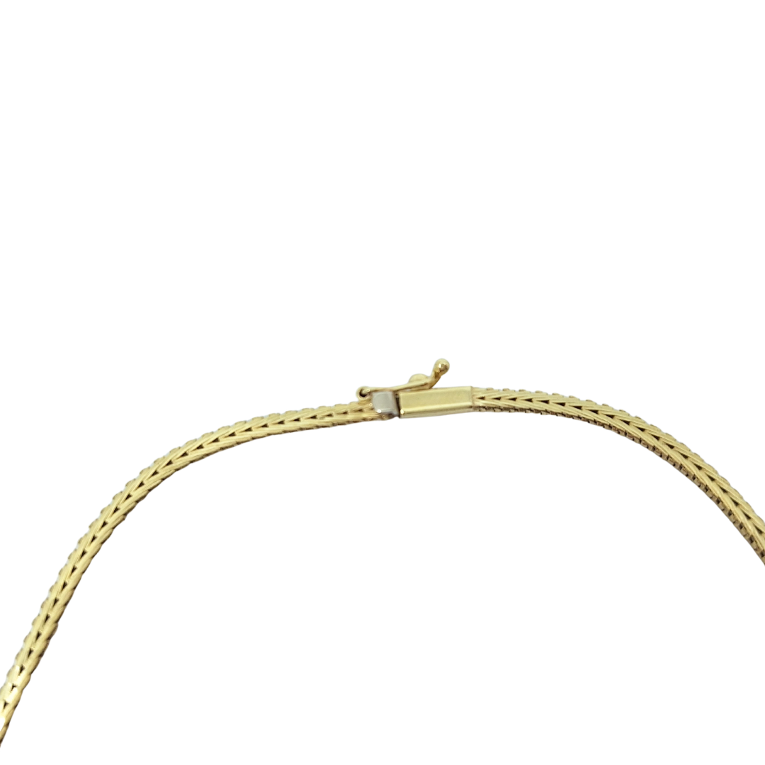 9ct Three Colour Gold Necklace & Earrings Set