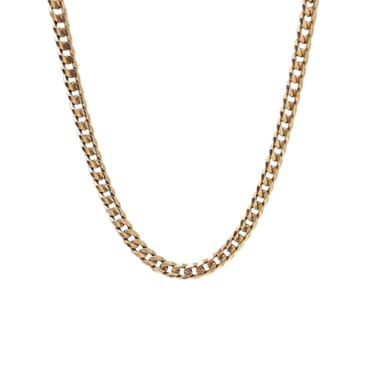 9ct Yellow Gold Curb Chain 21"